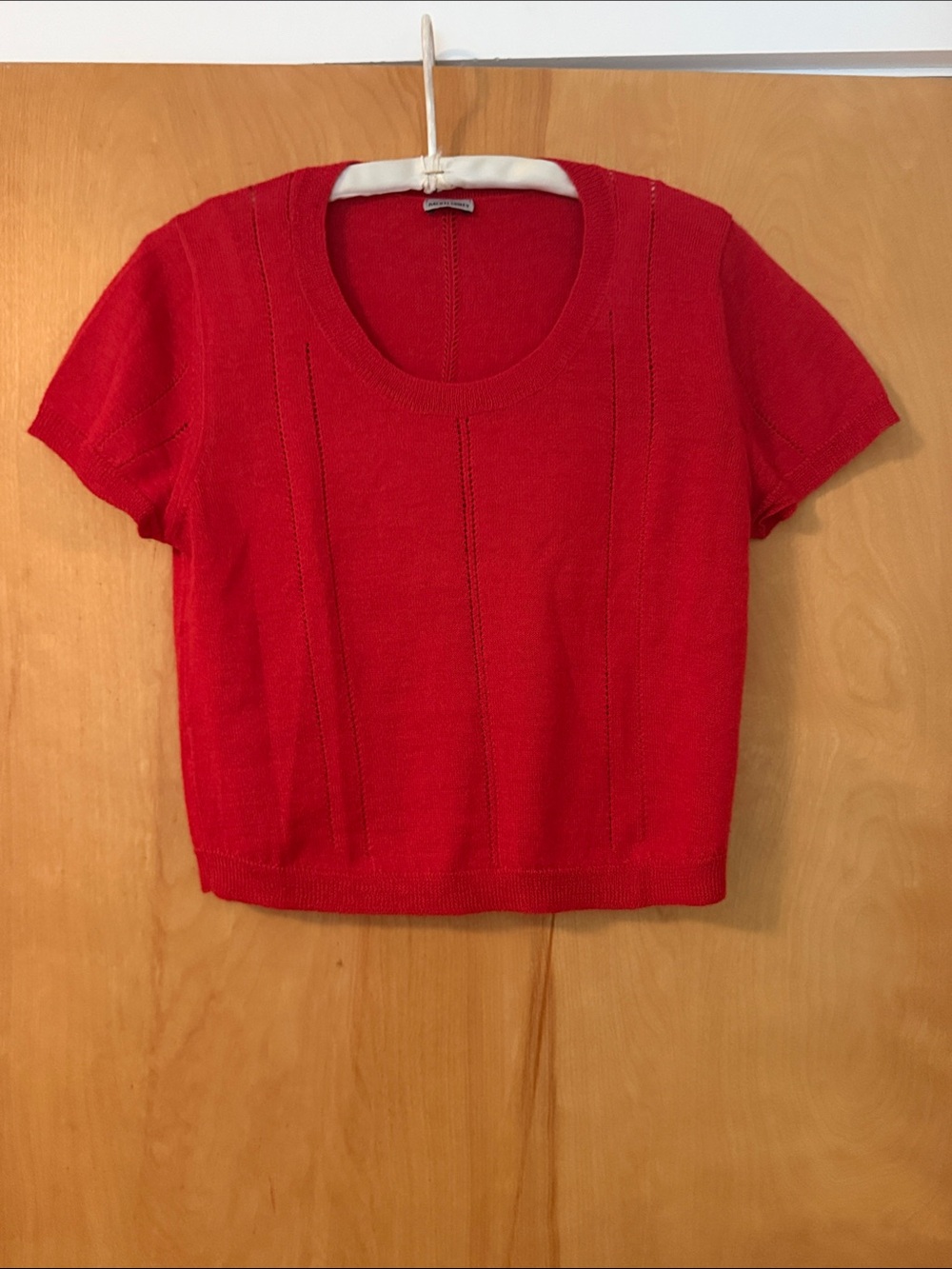 Rachel Comey Red Short-Sleeve Knit Sweater